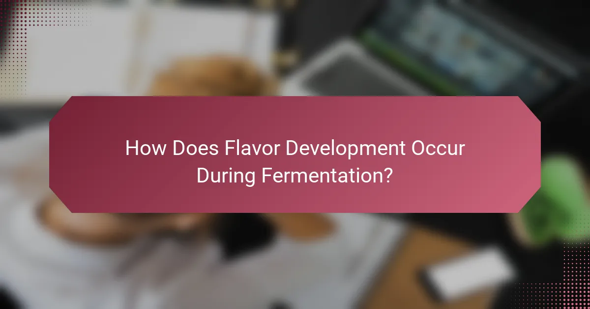 How Does Flavor Development Occur During Fermentation?