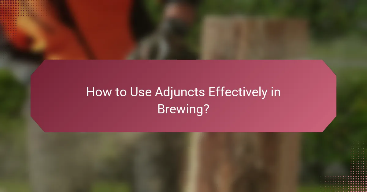 How to Use Adjuncts Effectively in Brewing?