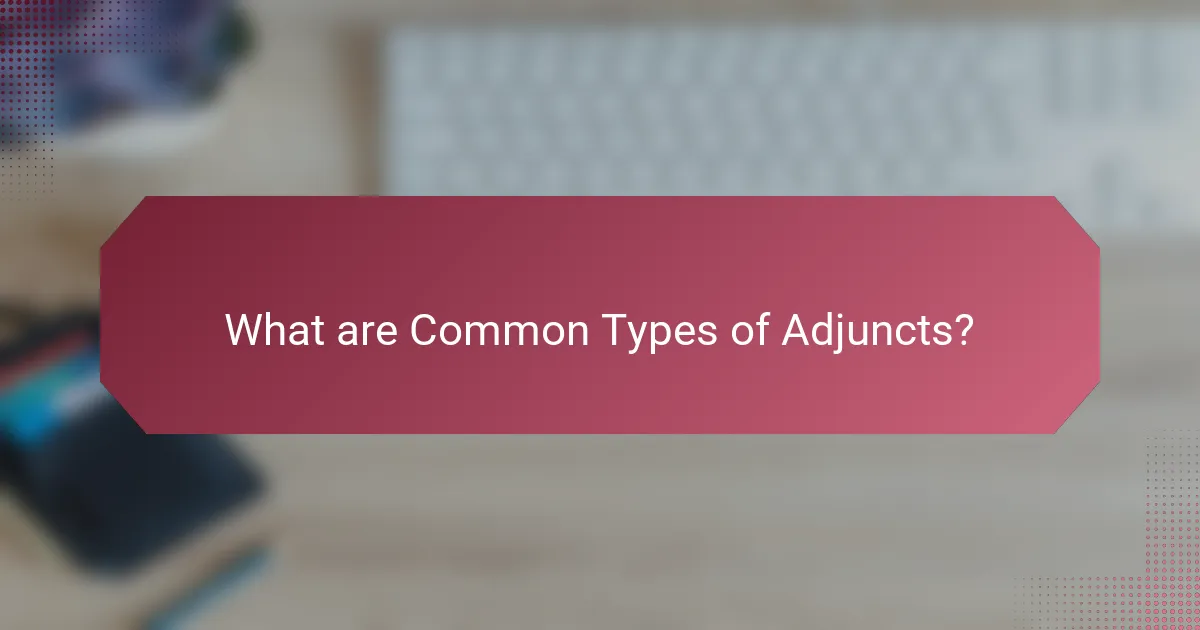 What are Common Types of Adjuncts?