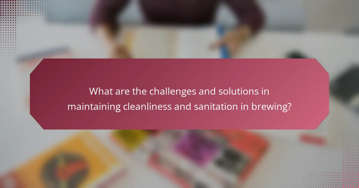 What are the challenges and solutions in maintaining cleanliness and sanitation in brewing?