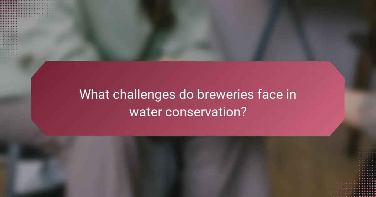 What challenges do breweries face in water conservation?